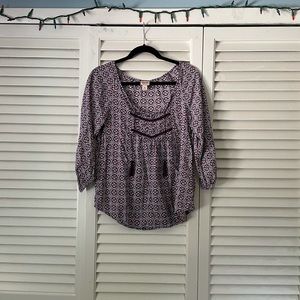 Mossimo Supply Co. long sleeve blouse, size small.